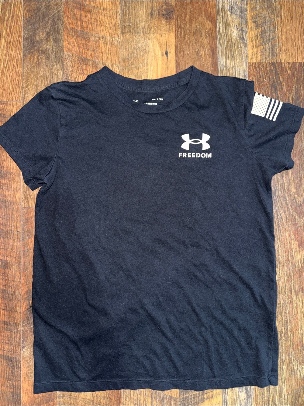 Under Armour 'Freedom' Black Logo Tee